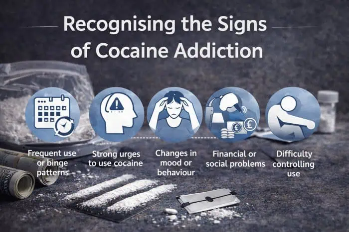 common indicators of cocaine use and dependency