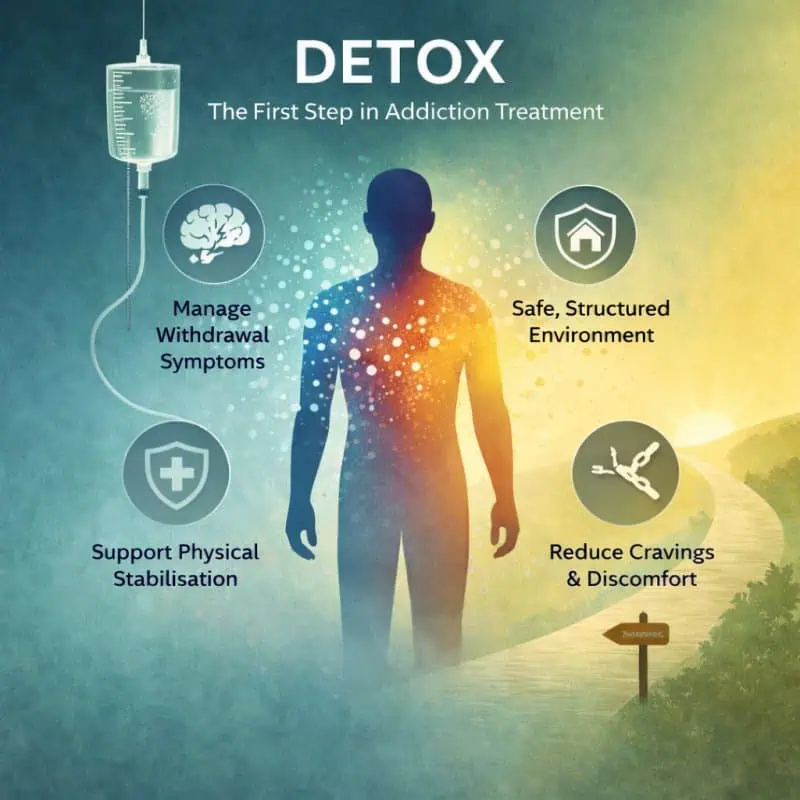 detox treatment process in a clinical setting