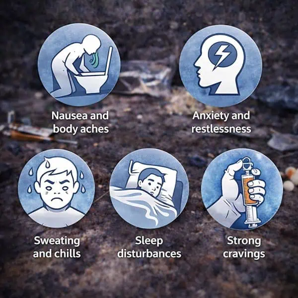 signs of heroin addiction and physical symptoms