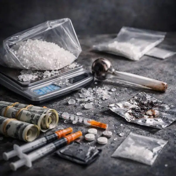 meth addiction and stimulant drug dependency concept