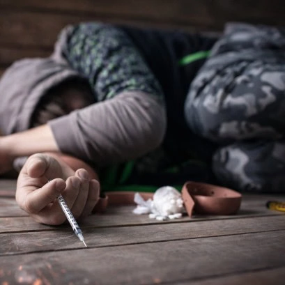 heroin use and injection drug addiction scenario