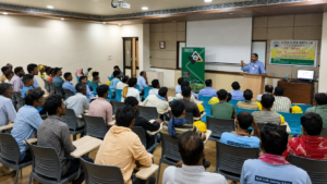 Live Life Rehab speaker leading a 31 May Anti Tobacco Day awareness session for industrial workers